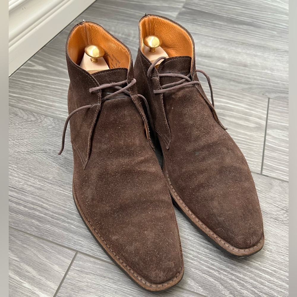 Crockett & Jones Tetbury Brown Suede Chukka Boots, James Bond 007 Skyfall